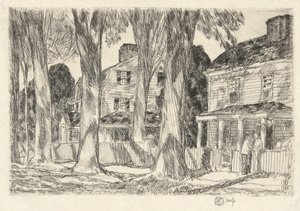 Sunlight Village Street, 1925 de Childe Hassam