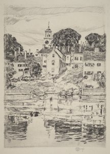 A torre da igreja, Portsmouth de Childe Hassam