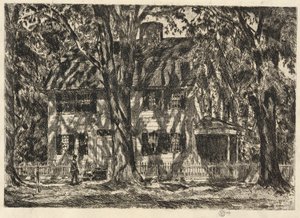 The Lion Gardner House, Easthampton de Childe Hassam