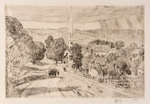 A aldeia de Vermont (Peacham) de Childe Hassam