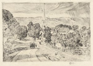 Vermont Village, 1923 de Childe Hassam