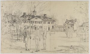 Washington em Mount Vernon de Childe Hassam