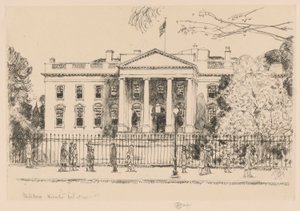 Casa Branca, Washington, 1925 de Childe Hassam