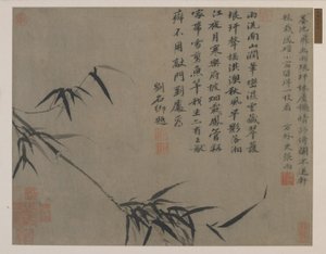 Um spray de bambu, possivelmente dinastia Qing (tinta sobre papel)
