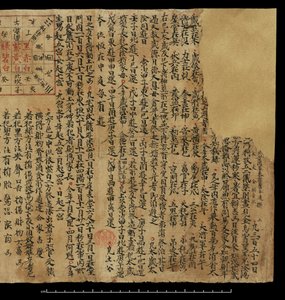 Almanaque, Dunhuang Mogao (tinta sobre papel) de Chinese School