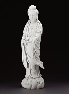 Figura branca chinesa de Guanyin, c.1800 (porcelana)