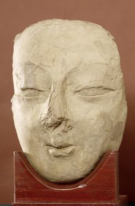 Cabeça de Buda, Khotan, 4º-5º século (estuque)