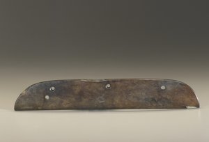 Implemento cerimonial; forma de lâmina em forma de pente (serpentina) de Chinese School