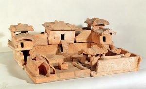 Modelo funerário de uma fazenda, de Thanh Hoa, Vietnã (terracota)