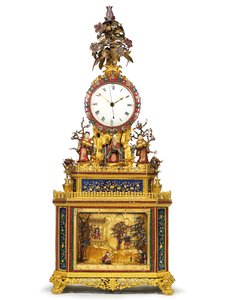Relógio imperial impressionante, musical e autômato "Daoist Immortal", workshops de Guangzhou, período Qianlong, 1736-1795 de Chinese School
