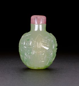 Garrafa de rapé de jadeite, c.1780-1850 (jade) de Chinese School