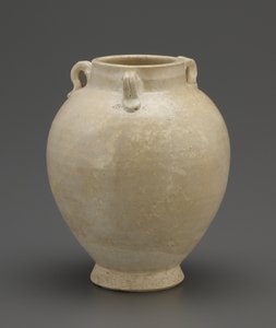Jar com três alças de laço, província de Hebei ou Henan, dinastia Sui ou Tang (cerâmica)