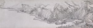 Passando o verão no Thatched Hall of the Inkwell (tinta no papel) de Chinese School