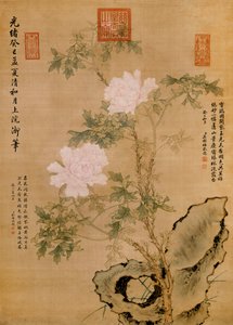 Peônias e Rocha, 1893 de Chinese School