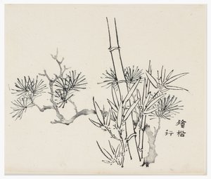Ten Bamboo Series, século 18 de Chinese School