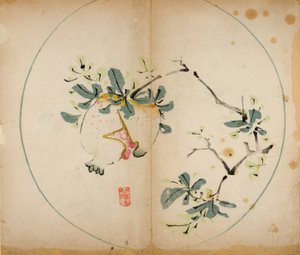 Dez estampas de estúdio de bambu, 1643 (xilogravura) de Chinese School