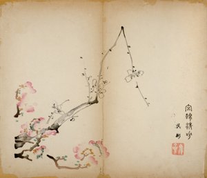 Dez estampas de estúdio de bambu, 1643 (xilogravura) de Chinese School