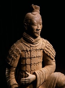 Guerreiro do Exército de Terracota, Mausoléu do Imperador Qin Shi Huang, século III a.C. (foto) de Chinese School