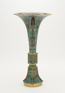 Vaso em forma de gu arcaico, 1662-1722 de Chinese School