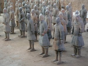 Museu Xian, guerreiros de terracota da tumba do imperador Shi Huangdi de Chinese School