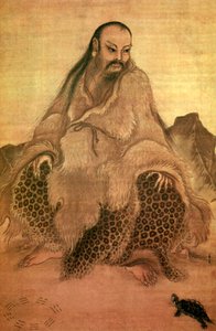 Fu Xi (tinta e cor no papel)