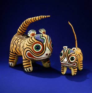 Tigres (pano pintado) (ver também 235788) de Ching Period Chinese School