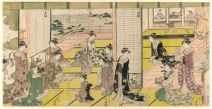 Festa de poesia de uma mulher de Chobunsai Eishi