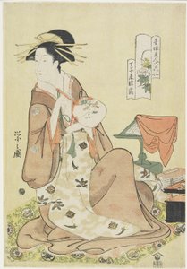 Hinazuru da Casa Cho_jiya, c. 1794-1795 de Chobunsai Eishi