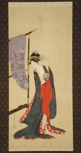 Oiran im Sommerkimono de Chobunsai Eishi