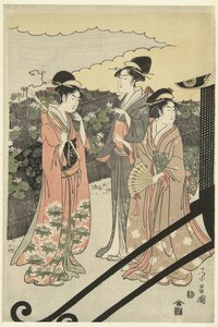 Prins Genji en Yugao de Chokosai Eisho