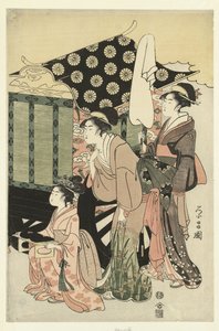 Prins Genji en Yugao de Chokosai Eisho