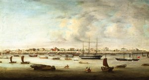 Embarcações de pesca chinesas, Shanghai, c.1857 de Chow Qua