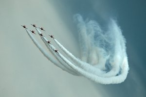 Exibição de acrobacias aéreas da Sky