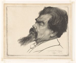 Retrato de Jan Toorop de Chris Lebeau (signed by artist)