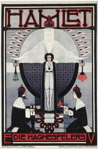 Hamlet par Lebeau, Chris (1878-1945). Litografia a cores, tamanho : 121x79,3