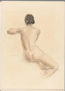 Mulher nua sentada de Chris van der Hoef (signed by artist)