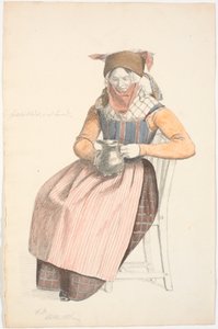 Esposa sentada com um jarro de Christen Dalsgaard