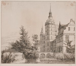 Castelo de Frederiksborg. Festa em Møntbroen de Christen Købke