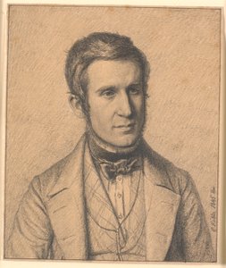 Retrato do irmão da esposa do artista, Christen Christensen Købke (1817-1846) de Christen Købke
