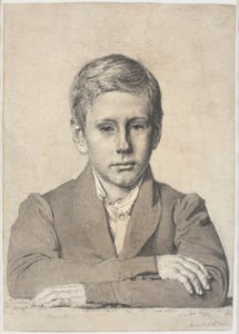 Retrato do lenhador Henrik Clausen (1825-1904) quando criança de Christen Købke