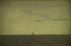 Seascape. Céu ao pôr do sol de Christen Købke