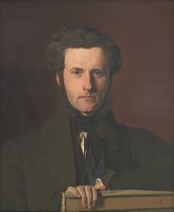 Retrato do Artista Decorativo G.C. Hilker de Christen Købke