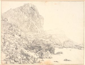 Vista da Marina Piccola em Capri de Christen Købke