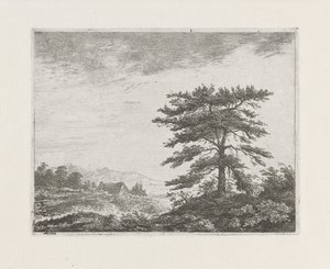 Árvore em uma paisagem de charneca de Christiaan Wilhelmus Moorrees