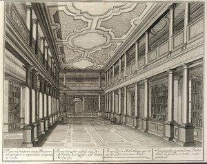 Biblioteca de: O edifício da Academia Imperial de Ciências, 1741 de Christian Albrecht Wortmann