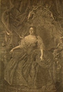 Retrato da Imperatriz Anna Ioannovna 1693-1740, década de 1740 de Christian Albrecht Wortmann