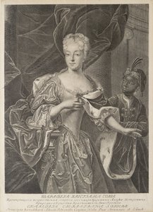 Retrato da princesa Charlotte de Brunswick-Wolfenbüttel 1694-1715, esposa de Tsarevich Alexei Petro de Christian Albrecht Wortmann