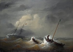 O resgate da tripulação do brigue austríaco "Pegno D