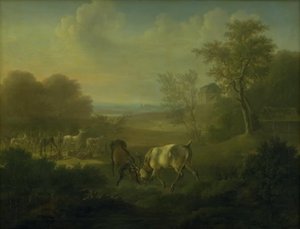 Veado no Deer Park, ao fundo The Hermitage