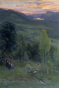 Solstício de verão, Eggedal (óleo sobre tela)